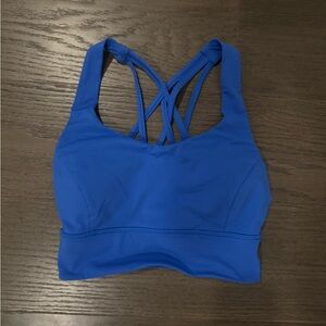 Lululemon blue longline sports bra size 4